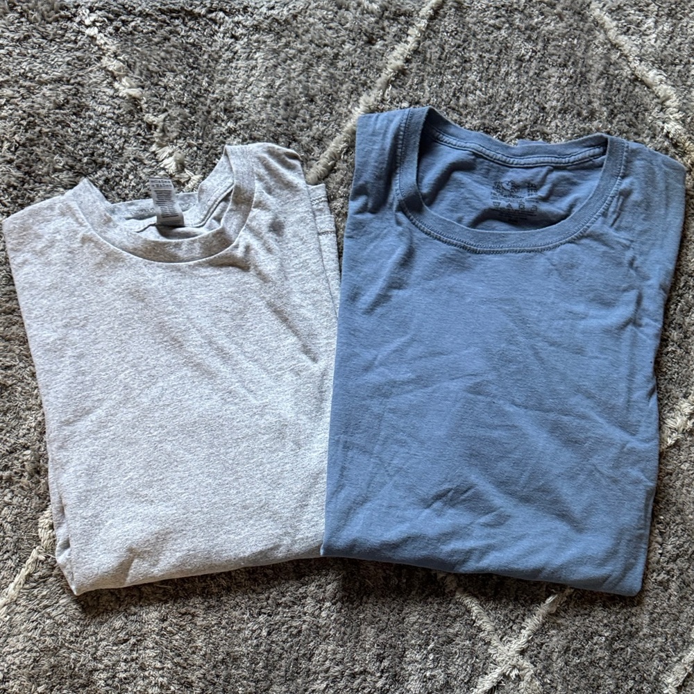 Short sleeve Gray Gildan and Blue Fruit of the Loom T-Shirts XL Bundle like new